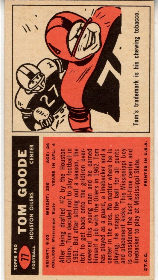 Tom Goode 1965 Topps Card #77