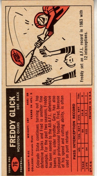 Freddy Glick 1965 Topps Card #76