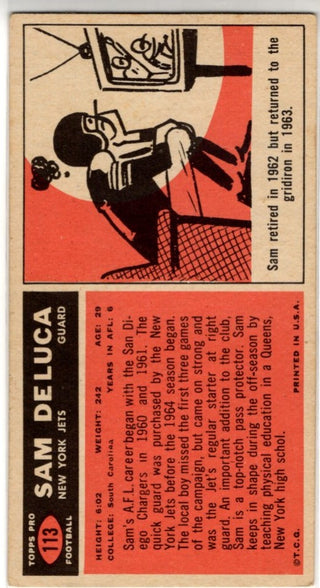 Sam DeLuca 1965 Topps Card #113