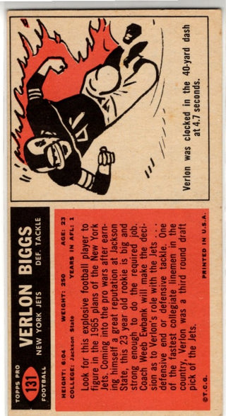 Verlon Biggs 1965 Topps Card #131
