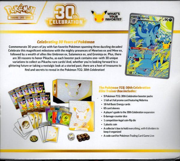 Pokemon 30th Anniversary Celebration Elite Trainer Box (ETB) English