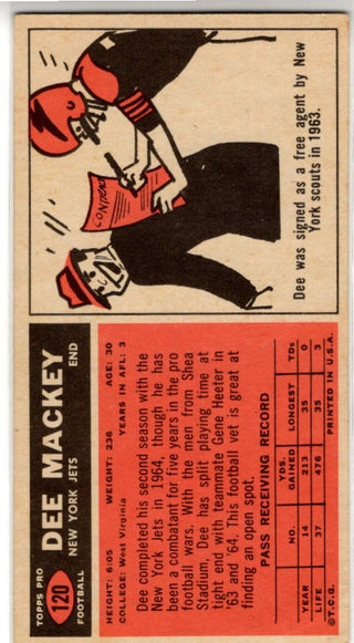 Dee Mackey 1965 Topps Card #120