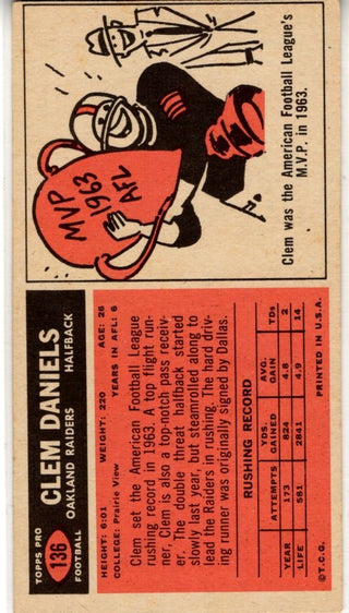 Clem Daniels Topps Card #136