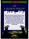 Labaron Philon 2026 Panini Score A Treat Green Bat Parallel Card #27 218/299