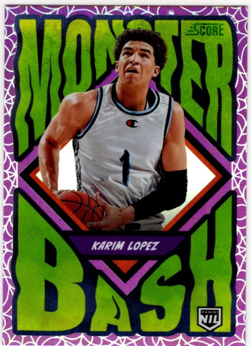 Karim Lopez 2026 Panini Score a Treat Monster Bash Purple Web Parallel Card #259
