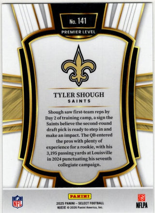 Tyler Shough 2025 Panini Select Premier Level RC Card #141