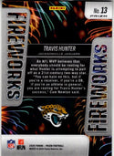 Travis Hunter 2025 Panini Disco Prizm Card Fireworks #13