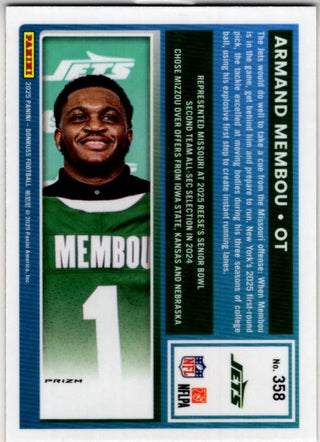 Armand Membou 2025 Panini Donruss Optic Rated Rookie Red Wave Prizm Card #358
