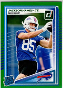 Jackson Hawes 2025 Panini Donruss Rated Rookie Press Proof Green Card #357