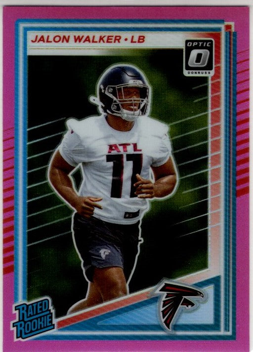 Jalon Walker 2025 Panini Donruss Rated Rookie Pink Prizm Card #344