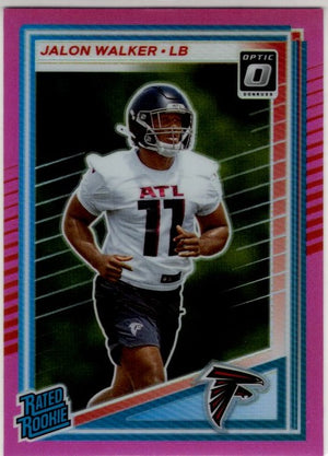 Jalon Walker 2025 Panini Donruss Rated Rookie Pink Prizm Card #344