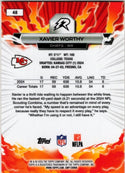 Xavier Worthy 2025 Topps Resurgence Prizm Refractor Card #48