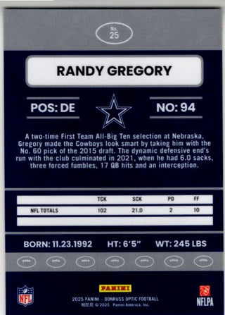 Randy Gregory 2025 Panini Donruss Optic Retro Card #25
