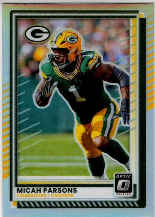 Micah Parsons 2025 Panini Donruss Optic Silver Holo Prizm Card #85