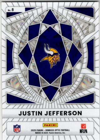 Justin Jefferson 2023 Panini Donruss Optic Diamond Hands Card #8