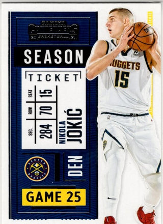 Nicola Jokic 2020-21 Panini Contenders Season Ticket Card #96