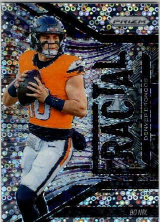 Bo Nix 2025 Panini Fractal Disco Prizm Card #13