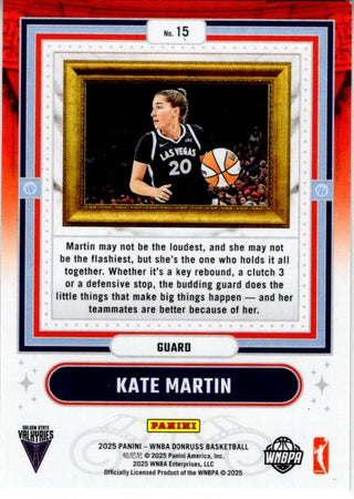 Kate Martin 2025 Panini Donruss WNBA Franchise Features Press Proof Card #15