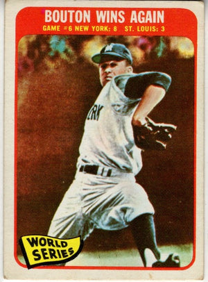 Jim Bouton Wins Again 1965 Topps World Series Game 6 Card #137