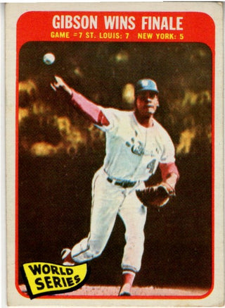 Bob Gibson Wins Finale 1965 Topps World Series Card #138
