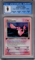 Pokemon 2000 Charmander Team Rocket 1st Edition 50/82 Sun Faded CGC Mint 9