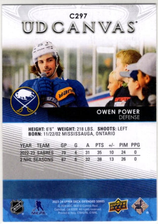 Owen Power 2023-24 Upper Deck Extended Series Canvas Card #C297