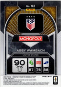 Abby Wambach 2026 Panini Prizm Monopoly FIFA World Cup Green Wave Prizm Card #92