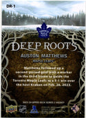 Auston Matthews 2023-24 Upper Deck Series 2 Deep Roots Card #DR-1