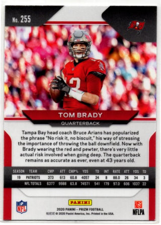 Tom Brady 2020 Panini Prizm Card #255