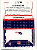 Tom Brady 2006 Donruss Score Card # 6 of 8