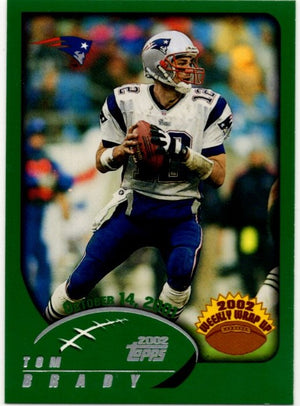 Tom Brady 2002 Topps Weekly Wrap Up Card #295