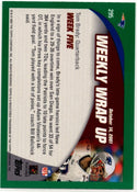 Tom Brady 2002 Topps Weekly Wrap Up Card #295