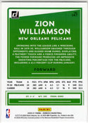 Zion Williamson 2020-21 Panini Donruss Orange Laser Card #147