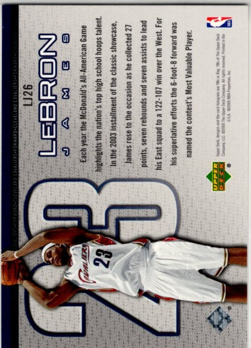 Lebron James 2005-06 Upper Deck Rookie of the Year Card #LJ26