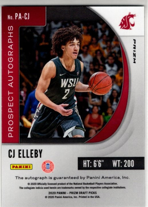 CJ Elleby 2020-21 Panini Prizm Draft Picks Prospect Autograph RC Card #PA-CJ