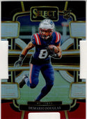 Demario Douglas 2023 Panini Select Concourse Black & Red Prizm Die-Cut RC Card #68