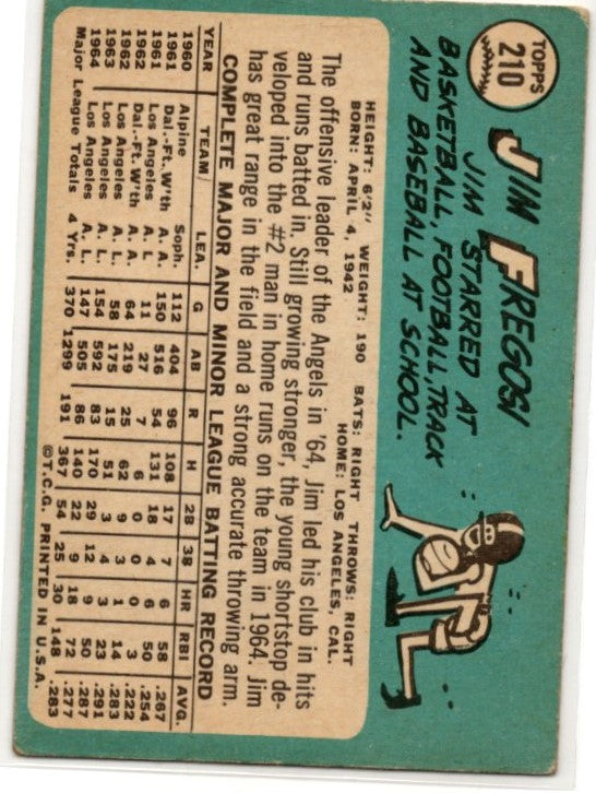 Jim Fregosi 1965 Topps card #210