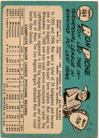 Ron Piche 1965 Topps card #464