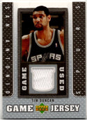 Tim Duncan 2007-08 Upper Deck Game Used Jersey Card #GJ-TD