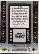 Tim Duncan 2007-08 Upper Deck Game Used Jersey Card #GJ-TD