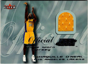 Shaquille O'Neal 2000-01 Fleer Feel the Game Official Game Worn Jersey Card