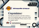 Shaquille O'Neal 2000-01 Fleer Feel the Game Official Game Worn Jersey Card
