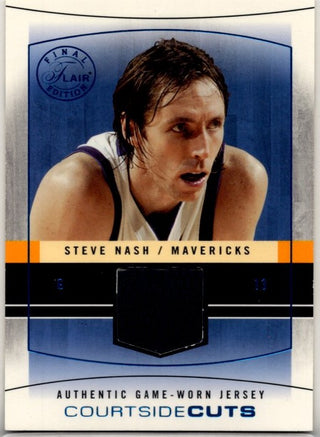 Steve Nash 2003-04 Fleer Final Flair Edition Courtside Cuts Authentic Game Worn Jersey Card #CC-SN 056/250