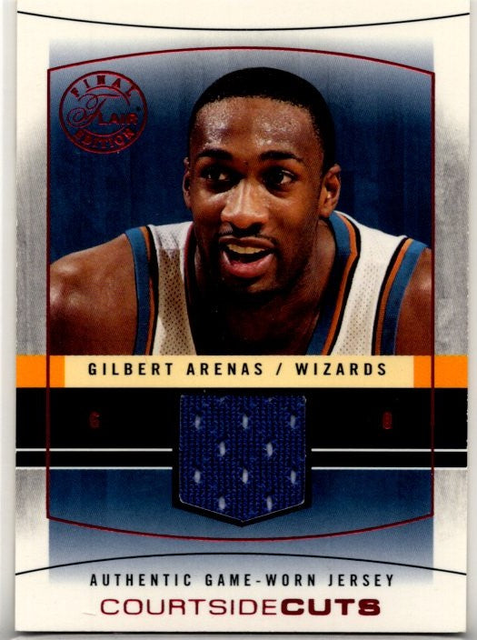 Gilbert Arenas 2003-04 Fleer Final Edition Courtside Cuts Authentic Game Worn Jersey Card #CC-GA 161/175