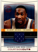 Gilbert Arenas 2003-04 Fleer Final Edition Courtside Cuts Authentic Game Worn Jersey Card #CC-GA 161/175