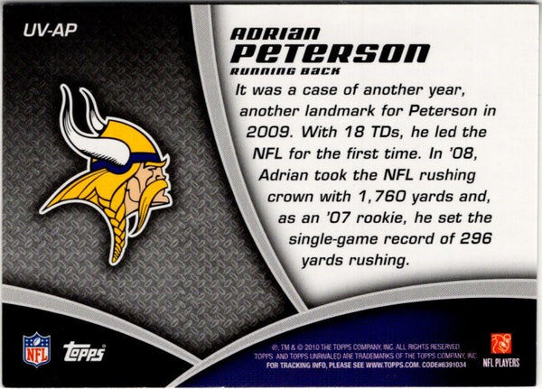 Adrian Peterson 2010 Topps Unrivaled Card #UV-AP 375/999