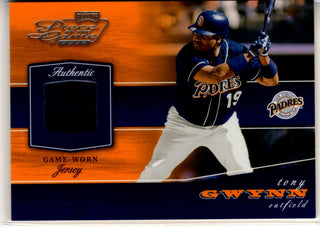 Tony Gwynn 2002 Playoff Piece of the Game Authentic Game Worn Jersey Card #POG-85