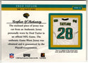 Fred Taylor 2002 Playoff Piece of the Game Authentic Game Worn Jersey Card # POG-22