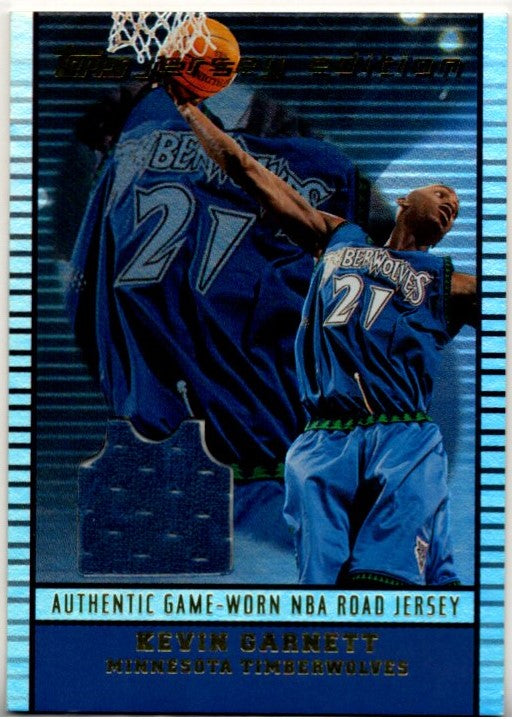Kevin Garnett 2002-03 Topps Jersey Edition Authentic Game Worn NBA Road Jersey Card K6