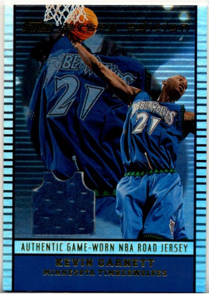 Kevin Garnett 2002-03 Topps Jersey Edition Authentic Game Worn NBA Road Jersey Card K6